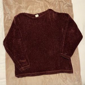 Maroon chenille sweater
